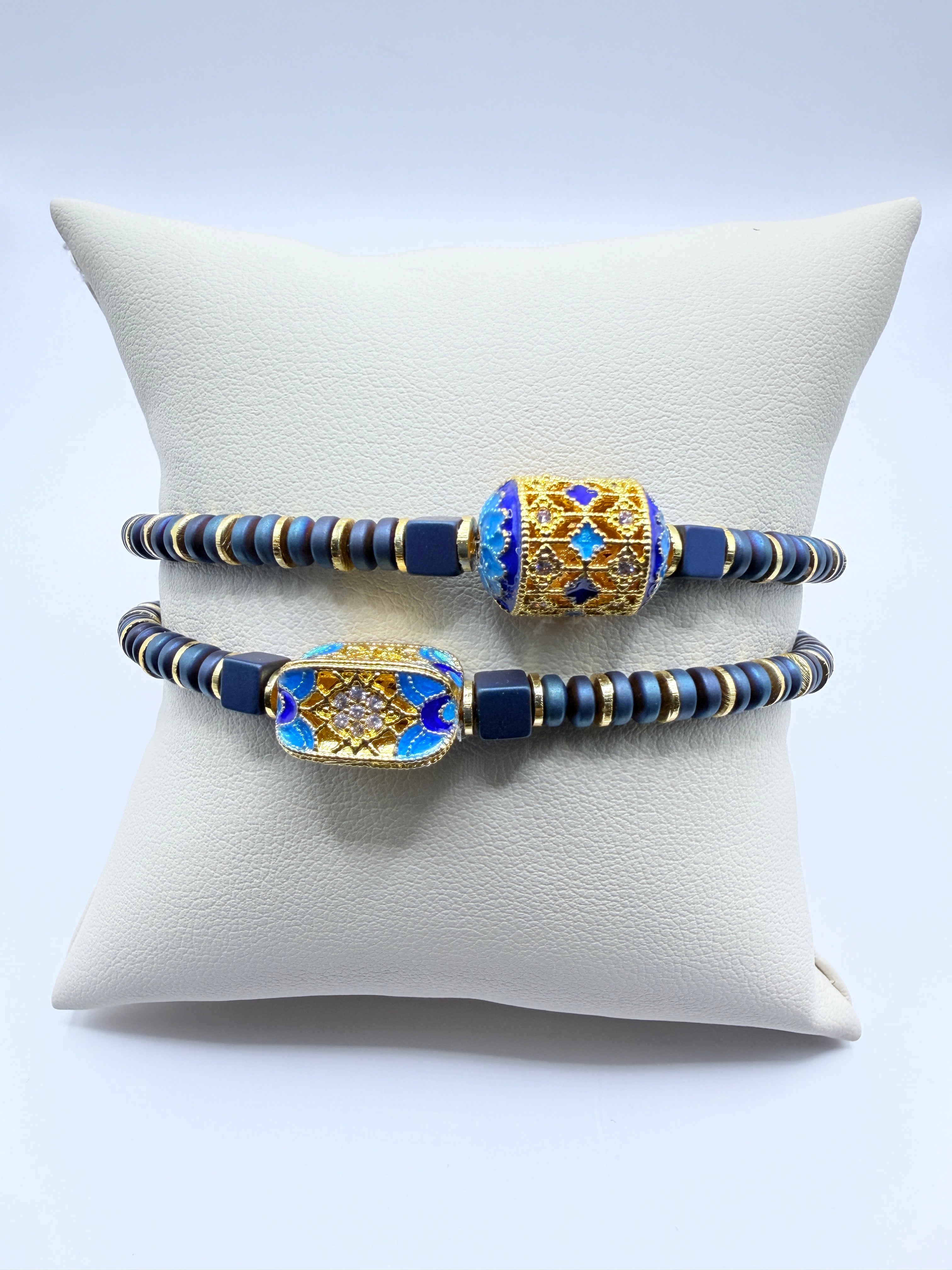 Kai Dark Blue Hematite Bracelet