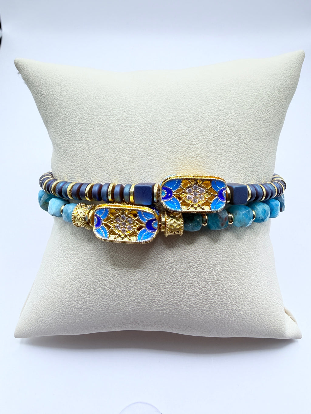 Kai Dark Blue Hematite Bracelet
