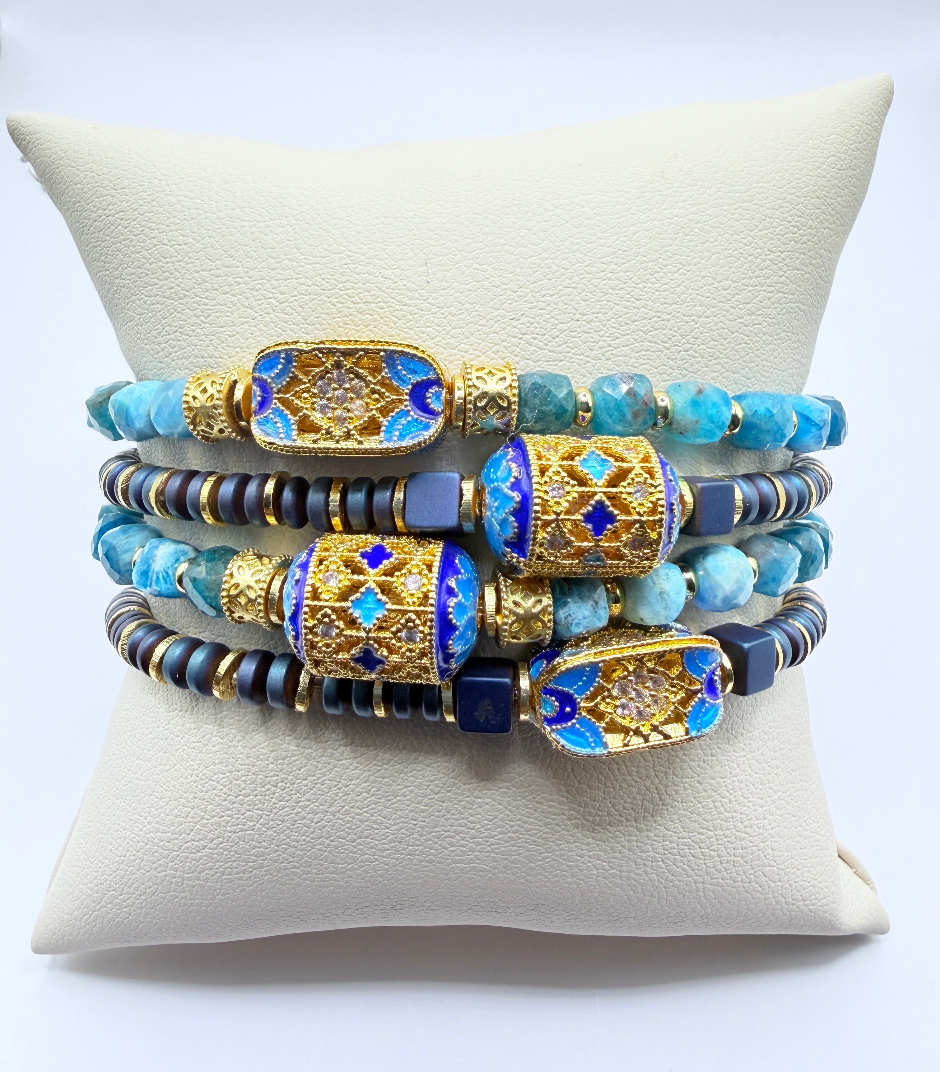 Kai Dark Blue Hematite Bracelet